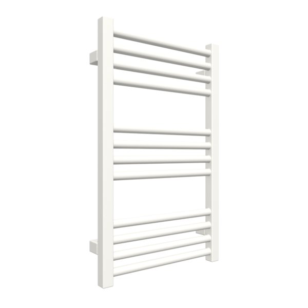 Grzejnik elektryczny TERMA FIONA 400 x 660 mm, kolor biały drogowy RAL9016, moc 300 W, podłączenie E1, kabel spiralny z wtyczką