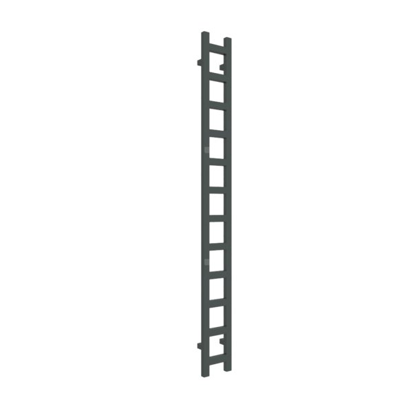 Grzejnik drabinkowy TERMA EASY, podłączenie O1, wym. 1920 x 200 mm, kolor zielony czarny RAL6012, moc 378W