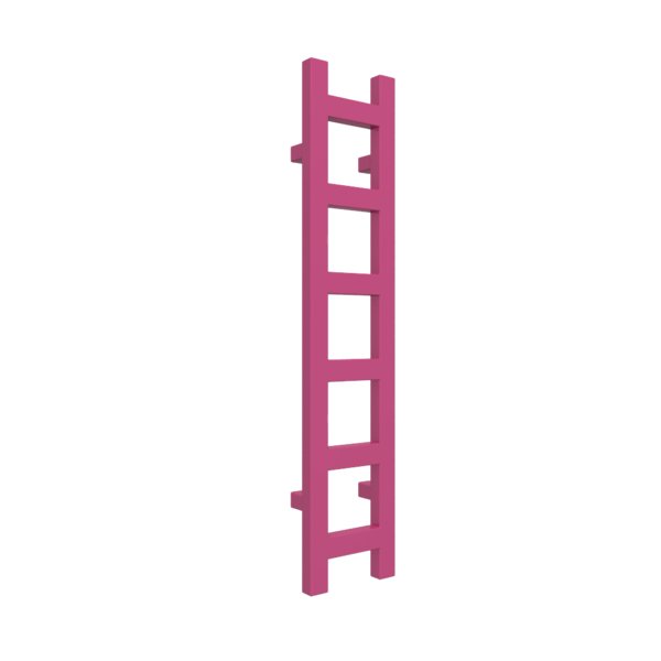 Grzejnik drabinkowy TERMA EASY, podłączenie SX, wym. 960 x 200 mm, kolor telemagenta RAL4010, moc 187W