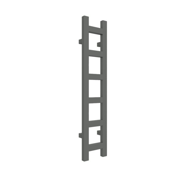 Grzejnik drabinkowy TERMA EASY, podłączenie SX, wym. 960 x 200 mm, kolor błyszcząca szarość, moc 187W