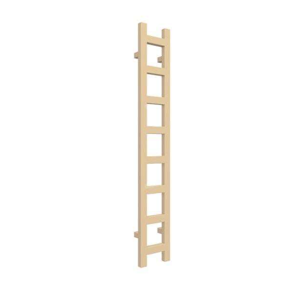 Grzejnik drabinkowy TERMA EASY, podłączenie SX, wym. 1280 x 200 mm, kolor kość słoniowa RAL1014, moc 251W