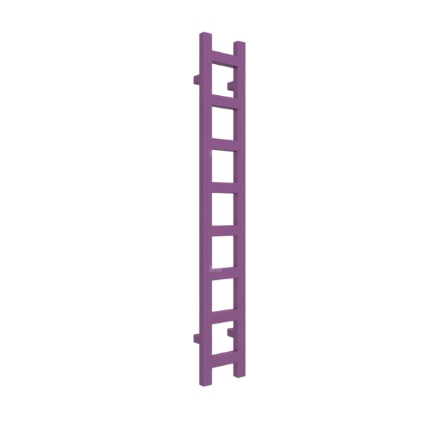 Grzejnik drabinkowy TERMA EASY, podłączenie O8, wym. 1280 x 200 mm, kolor fioletowy sygnałowy RAL4008, moc 251W