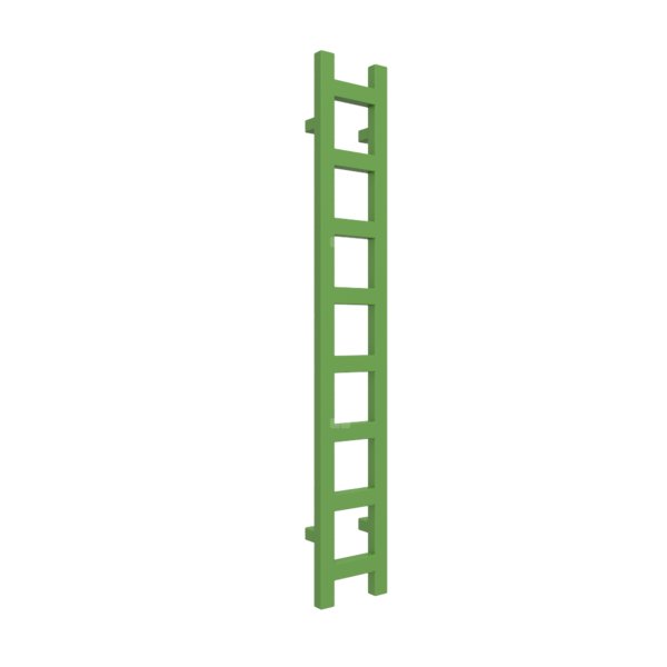 Grzejnik drabinkowy TERMA EASY, podłączenie O8, wym. 1280 x 200 mm, kolor zielony żółty RAL6018, moc 251W