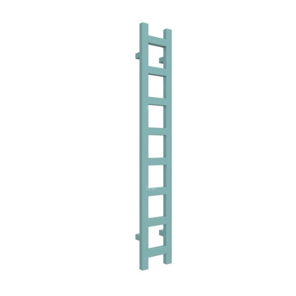 Grzejnik drabinkowy TERMA EASY, podłączenie SX, wym. 1280 x 200 mm, kolor turkusowy pastelowy RAL6034, moc 251W