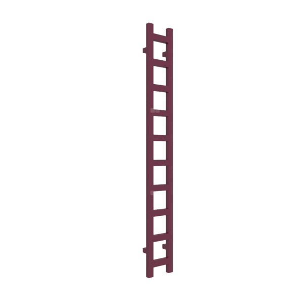 Grzejnik drabinkowy TERMA EASY, podłączenie SX, wym. 1600 x 200 mm, kolor czerwony bordowy RAL4004, moc 314W