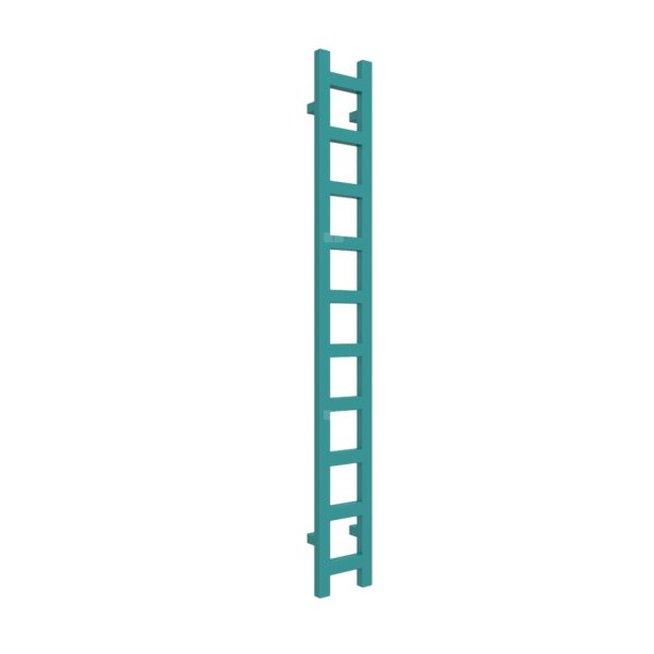 Grzejnik drabinkowy TERMA EASY, podłączenie SX, wym. 1600 x 200 mm, kolor niebieski turkusowy RAL5018, moc 314W