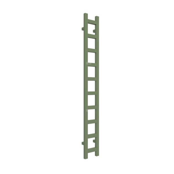Grzejnik drabinkowy TERMA EASY, podłączenie SX, wym. 1600 x 200 mm, kolor seledynowy groszkowy RAL6011, moc 314W