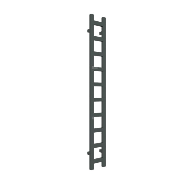 Grzejnik drabinkowy TERMA EASY, podłączenie O1, wym. 1600 x 200 mm, kolor zielony czarny RAL6012, moc 314W