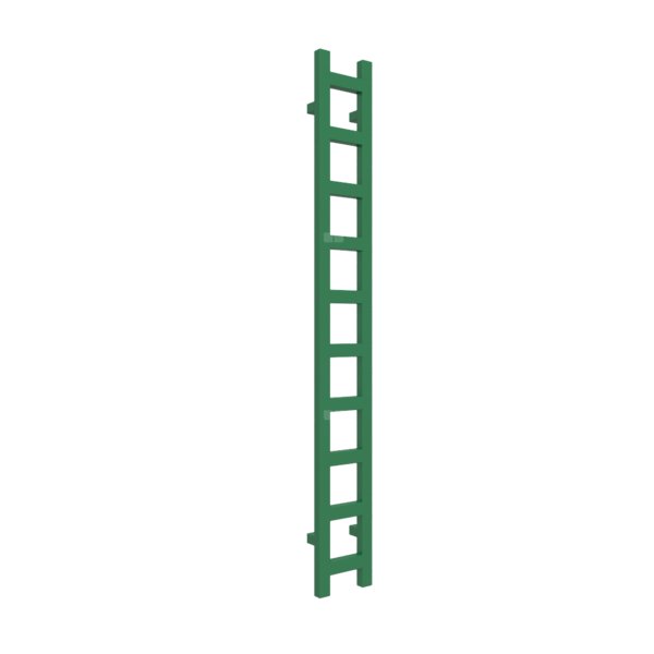 Grzejnik drabinkowy TERMA EASY, podłączenie SX, wym. 1600 x 200 mm, kolor zielony miętowy RAL6029, moc 314W