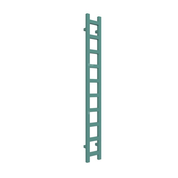 Grzejnik drabinkowy TERMA EASY, podłączenie SX, wym. 1600 x 200 mm, kolor miętowy turkusowy RAL6033, moc 314W