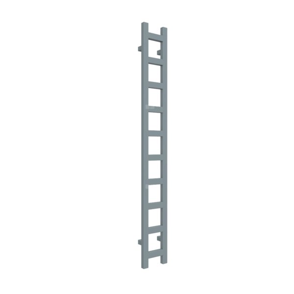 Grzejnik drabinkowy TERMA EASY, podłączenie SX, wym. 1600 x 200 mm, kolor szary popielaty RAL7000, moc 314W