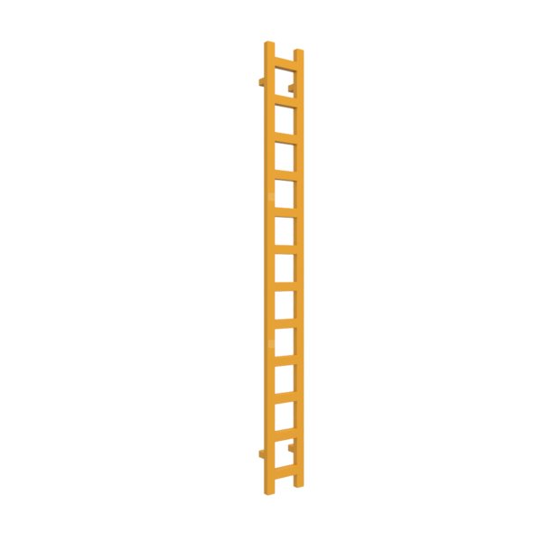 Grzejnik drabinkowy TERMA EASY, podłączenie SX, wym. 1920 x 200 mm, kolor żółto-miodowy RAL1004, moc 378W