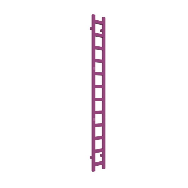 Grzejnik drabinkowy TERMA EASY, podłączenie SX, wym. 1920 x 200 mm, kolor purpurowy drogowy RAL4006, moc 378W