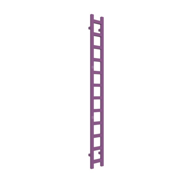 Grzejnik drabinkowy TERMA EASY, podłączenie SX, wym. 1920 x 200 mm, kolor fioletowy sygnałowy RAL4008, moc 378W