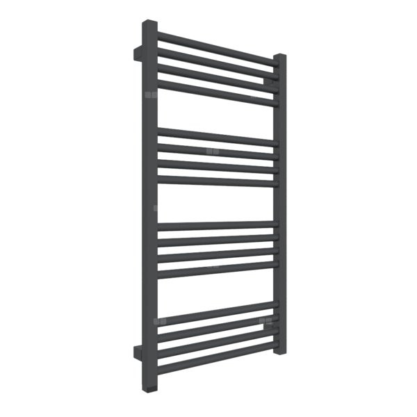 Grzejnik drabinkowy TERMA FIONA ONE, podłączenie S8, wym. 900 x 480 mm, kolor metaliczna czerń, moc 375W