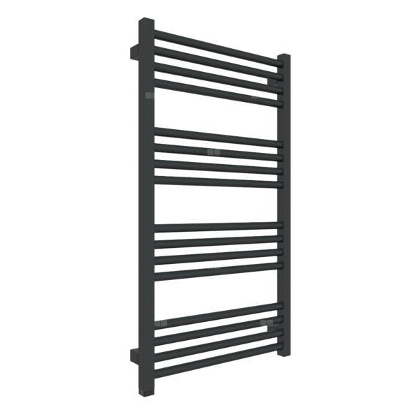 Grzejnik drabinkowy TERMA FIONA ONE, podłączenie S1, wym. 900 x 500 mm, kolor czarny jak kruk mat RAL9005, moc 382W