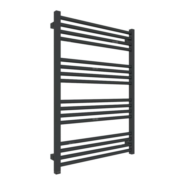 Grzejnik drabinkowy TERMA FIONA ONE, podłączenie S1, wym. 900 x 630 mm, kolor czarny jak kruk mat RAL9005, moc 469W