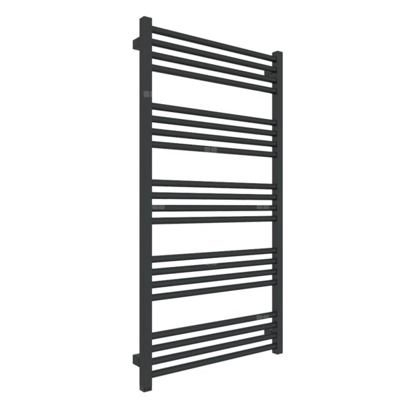 Grzejnik drabinkowy TERMA FIONA ONE, podłączenie S8, wym. 1140 x 600 mm, kolor czarny jak kruk mat RAL9005, moc 600W