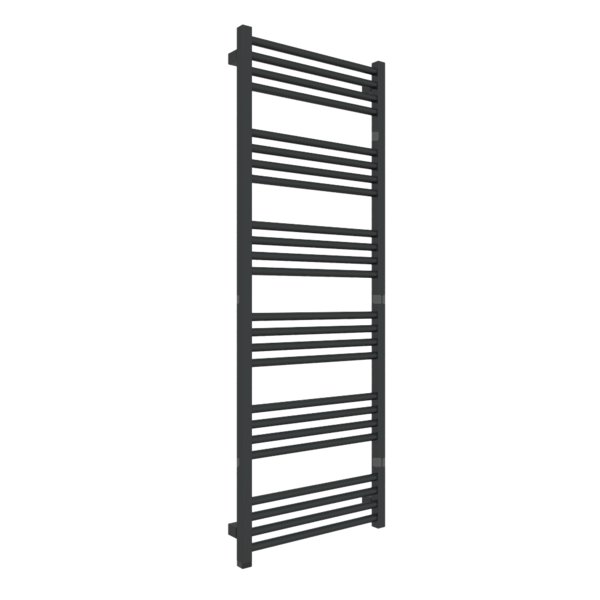 Grzejnik drabinkowy TERMA FIONA ONE, podłączenie S1, wym. 1380 x 500 mm, kolor czarny jak kruk mat RAL9005, moc 600W