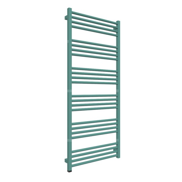 Grzejnik drabinkowy TERMA FIONA ONE, podłączenie S8, wym. 1380 x 600 mm, kolor miętowy turkusowy RAL6033, moc 696W