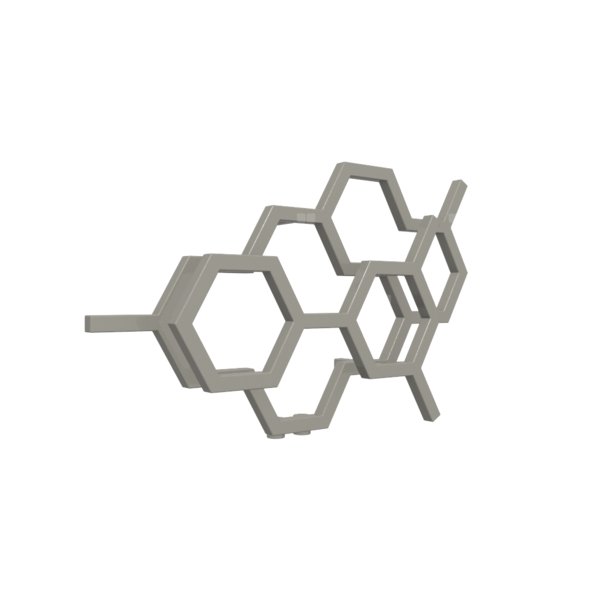 Grzejnik drabinkowy TERMA HEX, podłączenie YL, wym. 422 x 711 mm, kolor metaliczny kamień, moc 190W