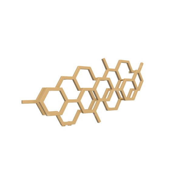 Grzejnik drabinkowy TERMA HEX, podłączenie YL, wym. 502 x 1126 mm, kolor złoty połysk