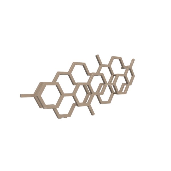 Grzejnik drabinkowy TERMA HEX, podłączenie YL, wym. 502 x 1126 mm, kolor jasna miedź, moc 317W