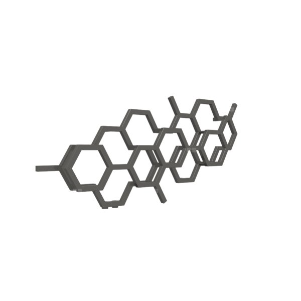 Grzejnik drabinkowy TERMA HEX, podłączenie YL, wym. 502 x 1126 mm, kolor brąz anodowy, moc 317W