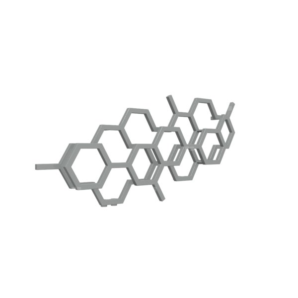 Grzejnik drabinkowy TERMA HEX, podłączenie YP, wym. 502 x 1126 mm, kolor sół & pieprz