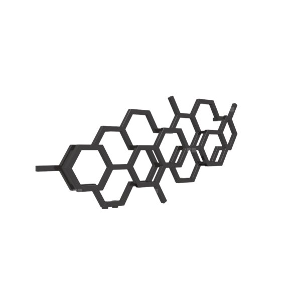 Grzejnik drabinkowy TERMA HEX, podłączenie YL, wym. 502 x 1126 mm, kolor heban