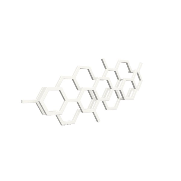 Grzejnik drabinkowy TERMA HEX, podłączenie YL, wym. 502 x 1126 mm, kolor biały drogowy RAL9016, moc 317W