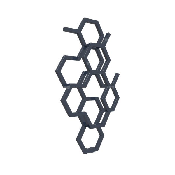 Grzejnik drabinkowy TERMA HEX, podłączenie ZX, wym. 821 x 486 mm, kolor granatowy stalowy RAL5011, moc 248W