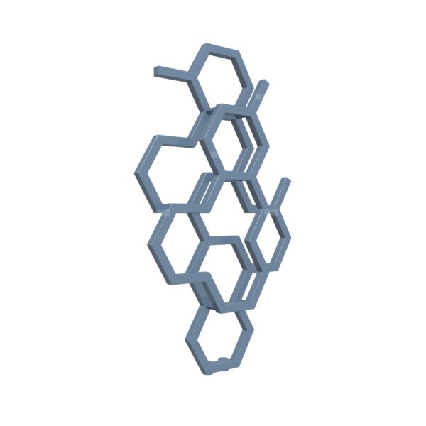 Grzejnik drabinkowy TERMA HEX, podłączenie ZX, wym. 821 x 486 mm, kolor szary gołębi RAL5014, moc 248W