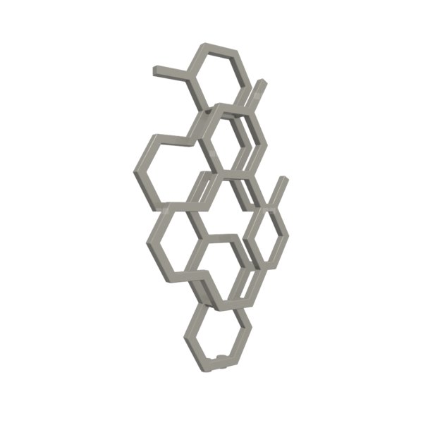 Grzejnik drabinkowy TERMA HEX, podłączenie ZX, wym. 821 x 486 mm, kolor metaliczny kamień, moc 248W