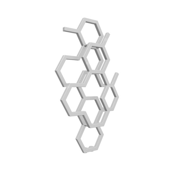 Grzejnik drabinkowy TERMA HEX, podłączenie ZX, wym. 821 x 486 mm, kolor szary mleczny RAL7047, moc 248W