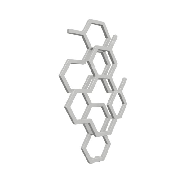Grzejnik drabinkowy TERMA HEX, podłączenie ZX, wym. 821 x 486 mm, kolor burzowe niebo, moc 248W