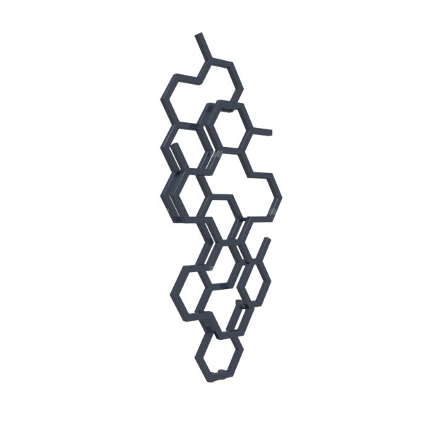 Grzejnik drabinkowy TERMA HEX, podłączenie ZX, wym. 1220 x 486 mm, kolor granatowy stalowy RAL5011, moc 346W