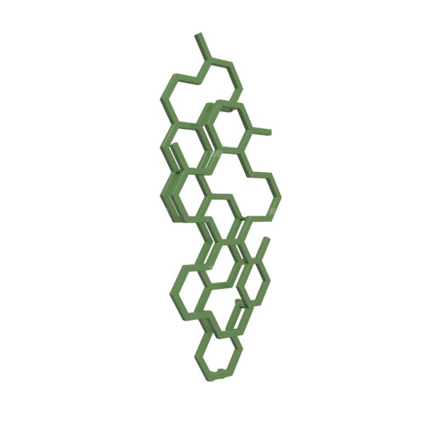 Grzejnik drabinkowy TERMA HEX, podłączenie ZX, wym. 1220 x 486 mm, kolor zieleń majowa RAL6017, moc 346W