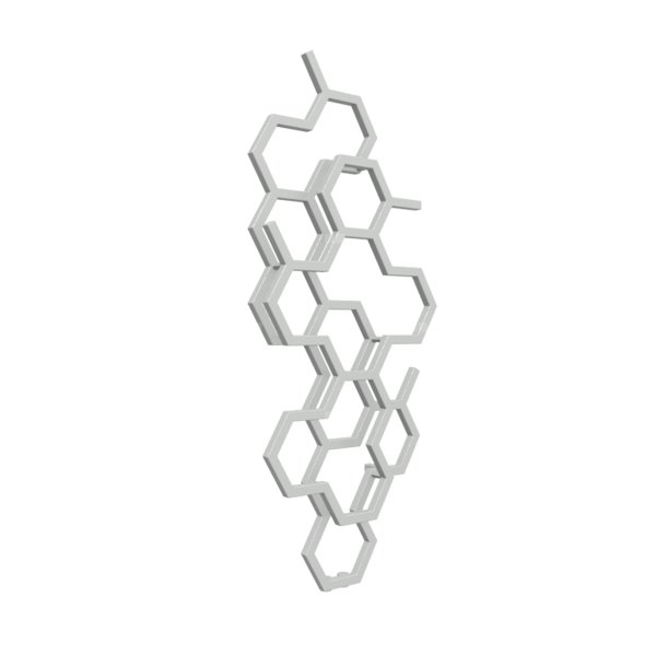 Grzejnik drabinkowy TERMA HEX, podłączenie ZX, wym. 1220 x 486 mm, kolor szary jasny RAL7035, moc 346W