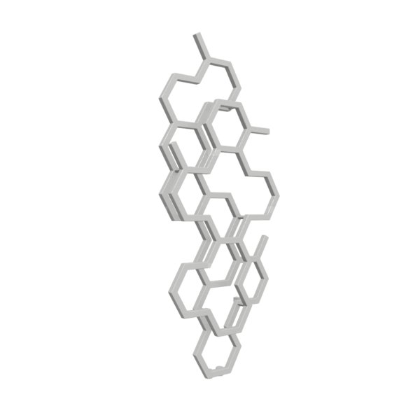 Grzejnik drabinkowy TERMA HEX, podłączenie ZX, wym. 1220 x 486 mm, kolor burzowe niebo, moc 346W
