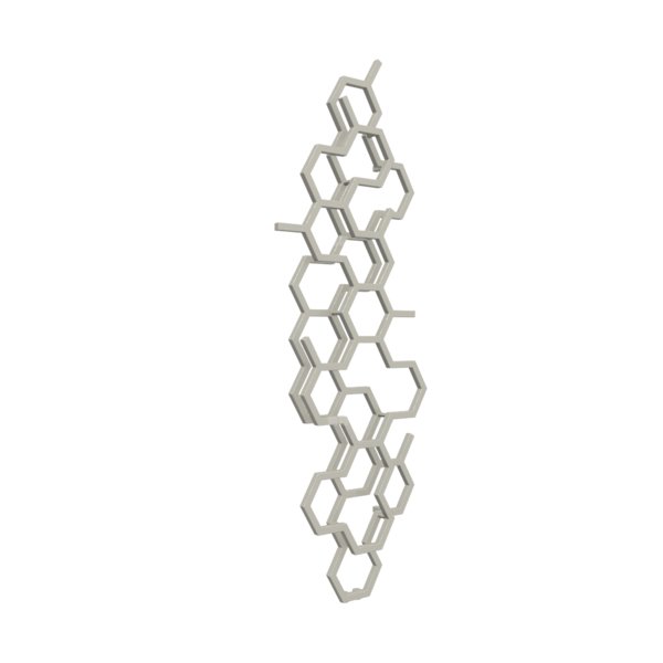 Grzejnik drabinkowy TERMA HEX, podłączenie ZX, wym. 1700 x 573 mm, kolor metaliczny beż, moc 500W
