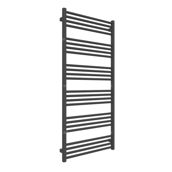 Grzejnik drabinkowy TERMA FIONA, podłączenie SX, wym. 1380 x 630 mm, kolor czarny RAL9017, moc 711W