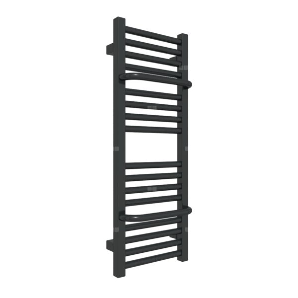 Grzejnik elektryczny TERMA LIMA 300 x 820 mm, kolor czarny głęboki mat RAL9005, moc 300 W, podłączenie E1, kabel spiralny z wtyczką czarny