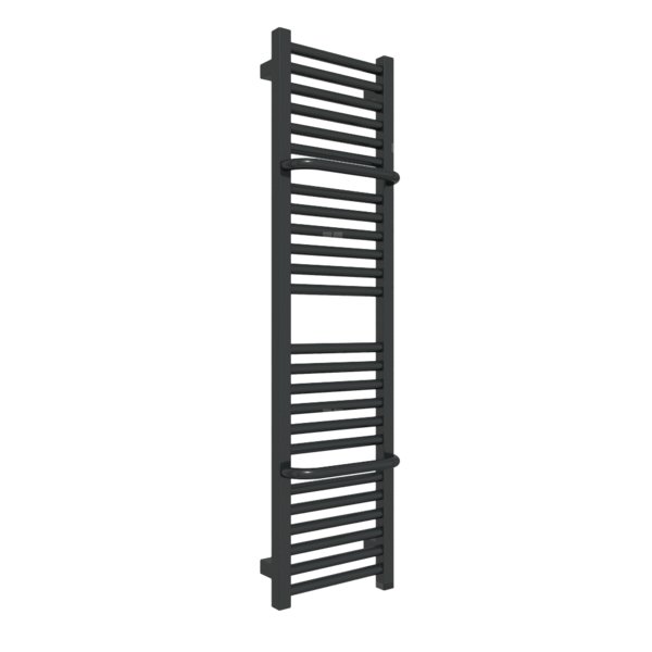 Grzejnik drabinkowy TERMA LIMA ONE, podłączenie S1, wym. 1140 x 300 mm, kolor czarny jak kruk mat RAL9005, moc 345W
