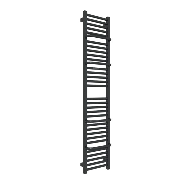 Grzejnik drabinkowy TERMA LIMA ONE, podłączenie S8, wym. 1460 x 300 mm, kolor czarny jak kruk mat RAL9005, moc 449W