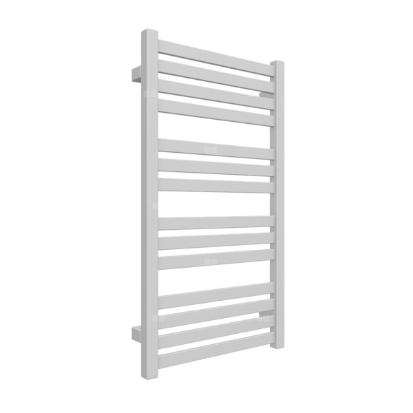 Grzejnik elektryczny TERMA MARLIN 430 x 780 mm, kolor szary mleczny RAL7047, moc 300 W, podłączenie E1, kabel prosty bez wtyczki z maskownicą srebrzysty