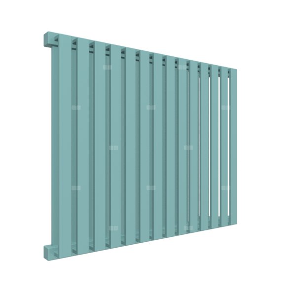 Grzejnik drabinkowy TERMA NEMO, podłączenie L6, wym. 530 x 645 mm, kolor turkusowy pastelowy RAL6034, moc 626W