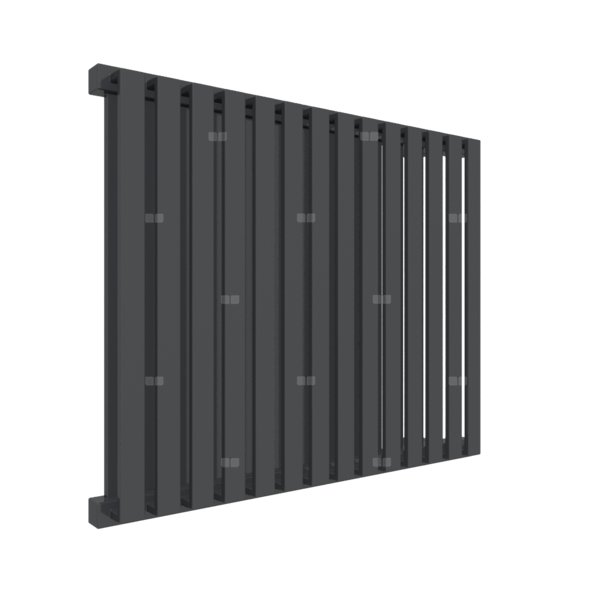 Grzejnik drabinkowy TERMA NEMO, podłączenie YL, wym. 530 x 645 mm, kolor szary czarny RAL7021, moc 626W