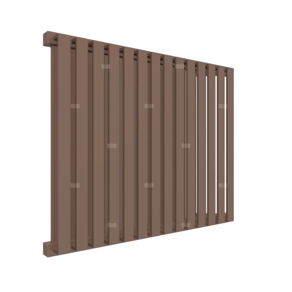 Grzejnik drabinkowy TERMA NEMO, podłączenie YL, wym. 530 x 645 mm, kolor brązowy blady RAL8025, moc 626W