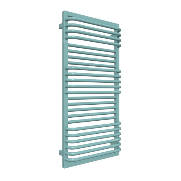 Grzejnik drabinkowy TERMA POC 2, podłączenie SX, wym. 1040 x 500 mm, kolor turkusowy pastelowy RAL6034, moc 618W